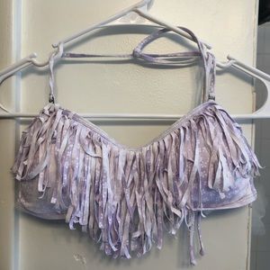 Abercrombie Fringe Lilac Bikini Top